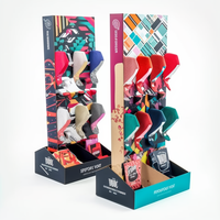 Support d'affichage en carton pour chaussettes, présentoir de comptoir, présentoir de leader, certifié ISO9001, vente en gros d'usine