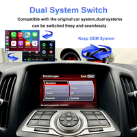 CARUPEZ Interface multimédia sans fil portable Apple Carplay Nissan 370Z 2010-2019 Lecteur radio Navigation Caméra de recul Android