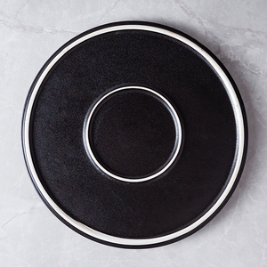 Platos Redondos <span class=keywords><strong>de</strong></span> Cerámica con Degradados Negros, Plato Elevado <span class=keywords><strong>Especial</strong></span> para Chef, Platos para Filetes, Platos Principales, Platos <span class=keywords><strong>de</strong></span> <span class=keywords><strong>Cena</strong></span> con Temática Occidental - Product Image 6