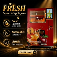 Máquina Expendedora de Jugo de Manzana Recién Exprimido con Pantalla Táctil de 22 Pulgadas, Función de Enfriamiento, Capacidad de 1300L y Conexión Wi-Fi Basada en la Nube