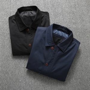 Nuovo Stile Giacca Bomber Americana Retrò Casual da Uomo in Tela con Colletto Alto per Primavera Autunno Giovani - Product Image 5