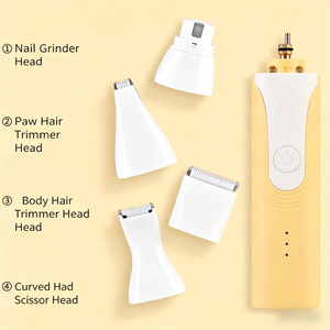 Tondeuse et coupe-griffes rechargeable sans fil 4-en-1 portable de luxe à faible bruit pour chiens et chats, avec broyeur d'ongles, en ABS, pour toilettage des animaux - Product Image 3