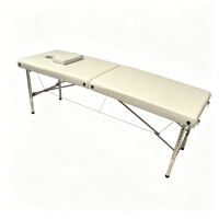 Table de massage pliable en acier inoxydable de haute qualité, moderne et portable, pour spa, salon de beauté, soins des cils et du visage