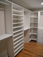 Armoire Walk-In en Forme de U Blanche avec Tiroirs