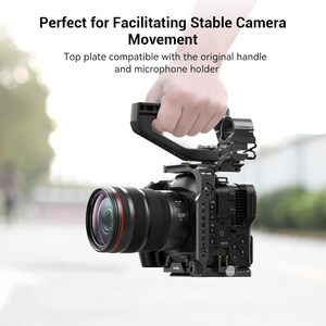  Kit Gabbia per Fotocamera con Impugnatura Superiore NATO e Fori di Posizionamento per ARRI - Compatibile con <span class=keywords><strong>Canon</strong></span> EOS <span class=keywords><strong>C70</strong></span> - 3899 - Product Image 3