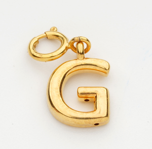 B4799 haute qualité 18k plaqué or véritable breloque lettre initiale pendentif breloque pour collier bracelet faisant bricolage - Product Image 5