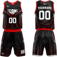Pro-Am Basketbol Formaları Premium Baskılı Özel Erkek Elit Lig Üniforma Seti Hex-Armor Tasarım 180GSM Mesh Hızlı Kuruyan