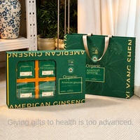 Coffret Cadeau de Ginseng Américain Biologique, Ensemble Cadeau Nourrissant avec Ginseng Sans Soufre 54g en Tranches Provenant de la Source du Jilin