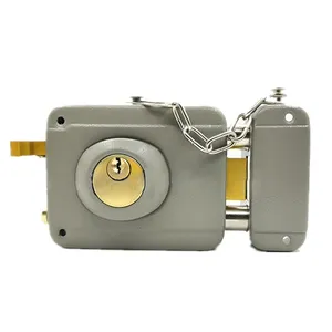 South America market high safety solid brass cylinder door rim lock parts Alta calidad Cerradura de Sobreponer