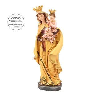 Fábrica al por mayor estatuas religiosas católicas resina srovn cristiano para Estatua de la Virgen María estatuas Pere Laval