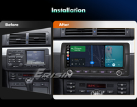 Erisin ES5504B 8,8 pouces Android 16 GPS Navi IPS CarPlay sans fil 4G Lecteur radio stéréo pour BMW E46 M3 Écran partagé
