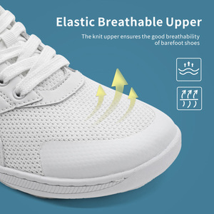 Giày đi chân trần có thể tùy chỉnh chất lượng cao, giày thể thao đi chân trần màu trắng dành cho nữ, mũi giày rộng, bảo vệ, giày thể thao tối giản, phong cách thường ngày - Product Image 6