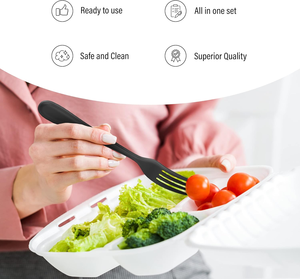 Fourchettes et cuillères pour la crème glacée - Fournitures de camping et de restauration Biodégradables Sans BPA Sans danger pour les aliments Pour utilisation en restauration - Product Image 4