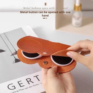 Manufacturer Hot Sale High-End Eco-Friendly PU Leather Portable Glasses Case Cute and Fashionable Summer <strong>Sunglasses</strong> <strong>Bag</strong> - Product Image 3