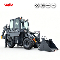 Hochleistungs-4WD-Baggerlader mit Dieselantrieb, Robuste Baumaschine mit H-förmiger Halterung