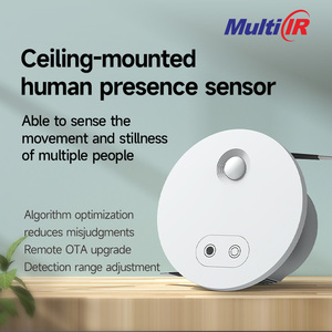 Détecteur de Présence <span class=keywords><strong>Humaine</strong></span> Intelligent Tuya Zigbee en Gros, Capteur de Mouvement PIR et d'Éclairement, Montage Plafond AC 100-240V - Product Image 1