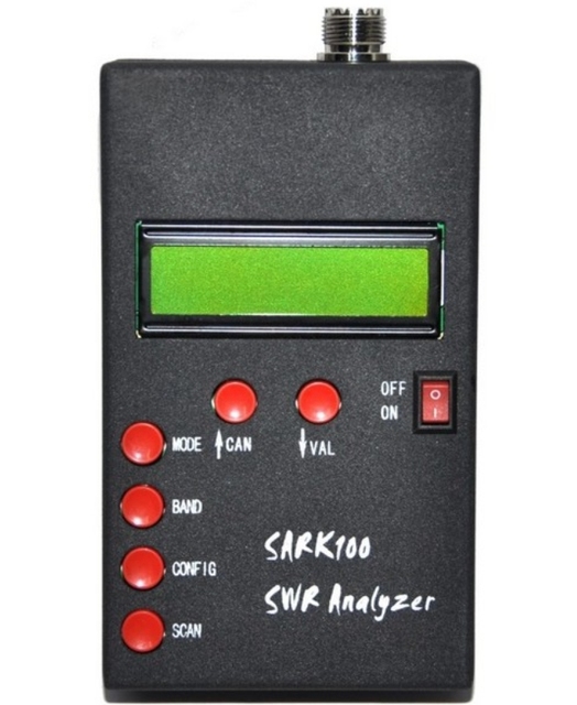 SARK100 Shortwave Station Antenna Analyzer 1-60MHz Radio Station Power Meter RF Amplifiers