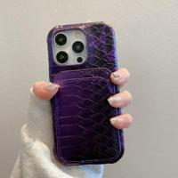Vente en gros pour Iphone Python Card Holder Étui de téléphone de luxe en cuir PU