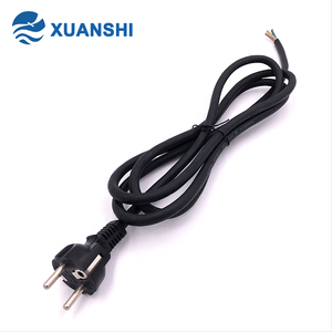Cable de Alimentación Europeo de PVC de 3 Pines, Tipo Moldeado, 16A, 220V, Enchufe Recto, IP20, Uso Residencial, Alta Calidad, con Certificación CE - Product Image 2