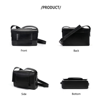 Sac à bandoulière en cuir véritable, design élégant, doublure en polyester imperméable, sangle de 45-55 cm, pour les voyages en plein air, usage quotidien pour femmes, marque privée
