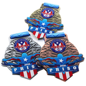Medallas Deportivas de Aleación de Zinc con Diseño Personalizado de Puerto Rico Open, con Logotipo en Aerosol 3D, para Competiciones - Product Image 1