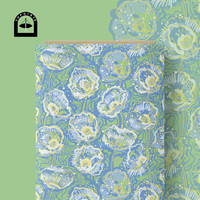 Tissu en coton floral Topoints pour robes, impression numérique, motifs personnalisés AAN