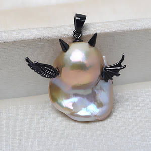 Handmade S925 Silver Baroque Piao Xiang Pendant Versatile Irregular Bead Empty <b>Tray</b> 3847 for DIY <b>Jewelry</b> Findings Components - Product Image 3