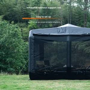 <span class=keywords><strong>Tente</strong></span> <span class=keywords><strong>de</strong></span> camping gonflable portable d'extérieur quatre saisons, double couche, épaissie, imperméable, légère et mobile, type capsule spatiale deux places - Product Image 4