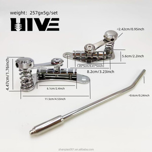 HIVE LP SG <span class=keywords><strong>Pont</strong></span> <span class=keywords><strong>de</strong></span> Tremolo en Acier Inoxydable pour Guitare Électrique, Support <span class=keywords><strong>de</strong></span> Cordes Double, <span class=keywords><strong>Pont</strong></span> <span class=keywords><strong>de</strong></span> Guitare Électrique - Product Image 2