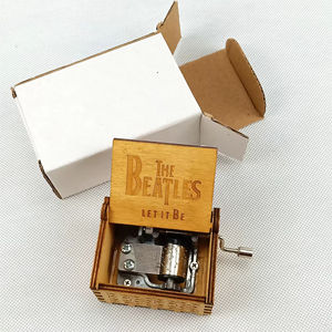 <span class=keywords><strong>Cajas</strong></span> de música de madera con manivela personalizada, imagen de impresión personalizada para boda, mamá, cumpleaños, San Valentín, regalo de Navidad - Product Image 4