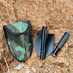 พลั่วพับได้ Creator ขนาด 41.5 ซม. ผลิตจากเหล็กแมงกานีส สำหรับตั้งแคมป์กลางแจ้ง พกพาสะดวก สีดำ เกรดอุตสาหกรรม - Product Image 2