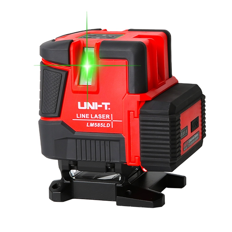 UNI-T LM585LD зеленая линия лазерный уровень 8 линий самовыравнивающийся пульт дистанционного управления по горизонтали вертикальный крест зеленый лазерный луч уравнитель