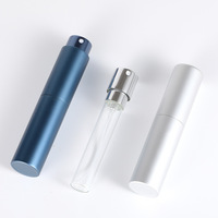8ml & 10ml Mini verre parfum atomiseur pompe pulvérisateur aluminium vide poche vaporisateur bouteille pour voyage 100pcs quantité minimale de commande