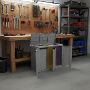 Armario Ttake Eco Box Plus 102x39x88.7 cm Gris 110 Lt Capacidad Moderno 150kg Capacidad de Carga Almacenamiento de Herramientas - Product Image 3