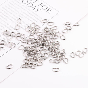 Mini hebilla de metal con forma de D para manualidades, accesorios de bolsos y ropa, suministros para la fabricación de joyas, forma ovalada, acabado chapado - Product Image 5