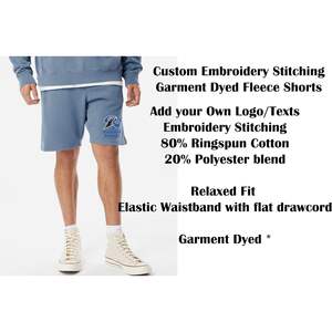 2025 Hommes Personnalisé Broderie Logo Textes Vêtement Teint Polaire Shorts Prm50stpd - Product Image 4