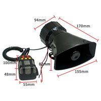 Kit de klaxon et haut-parleur électrique universel à 7 sons pour voiture, moto, VTT, UTV, dispositif d'avertissement d'urgence