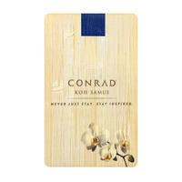 Cartes de visite programmables en bois de bambou RFID ISO14443A Smart N TAG213/216 NFC Mini Tag Étanche Clé de chambre d'hôtel en bois