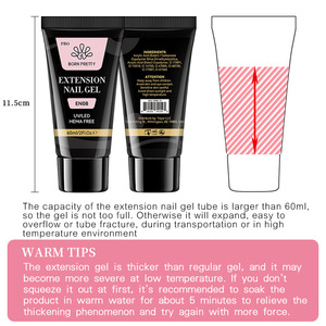Gel de construction solide pour extension d'ongles en cristal, grande capacité 60 ml, sans forme en papier, pour manucure en salon, vente en gros - Product Image 5