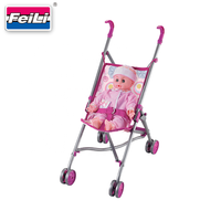 Fei Li Toys modèle de base poupée Buggy avec poupée 14 ''et accessoires poupée poussette ensemble de jeu