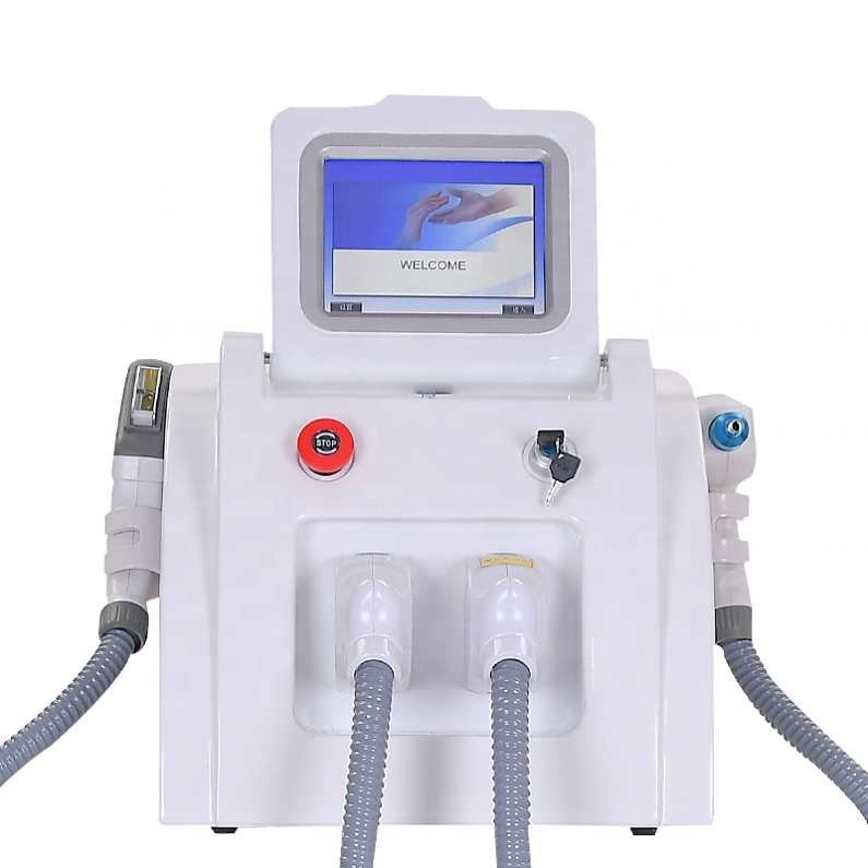 2 in 1 sher+E-light+IPL OPT hair Removal Carbon peeling ND YAG Laser Machine Permanent Hair Removal Beauty Machine