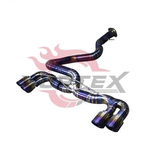 Vortex Titanium Valvetronic Catback Exhaust fits BMW 1M Coupe E82 N54 Racing Muffler with Pie-cut Welding Burned Blue Tips - Product Image 1
