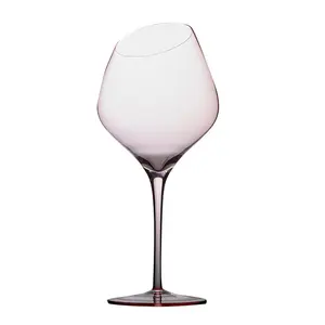 French pink color wine glass crystal glass goblet High appearance level wine glass gift