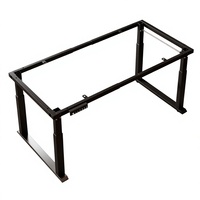 Bureau électrique réglable en hauteur en acier avec double moteur, quatre colonnes, design minimaliste moderne, adapté à la maison, au bureau et à l'étude