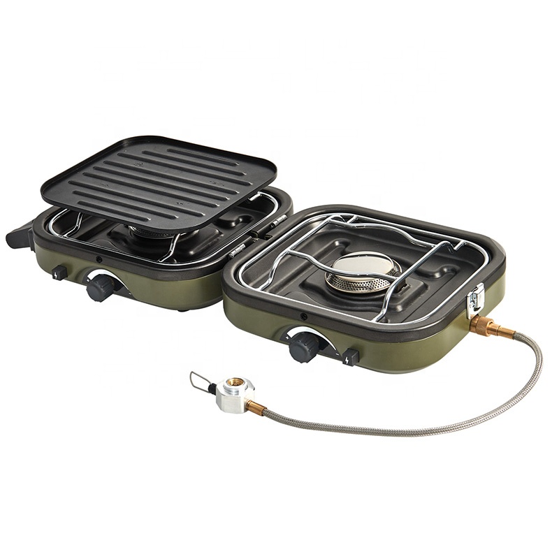 Naturehikeマルチ燃料キャンプストーブポータブル2バーナー調理