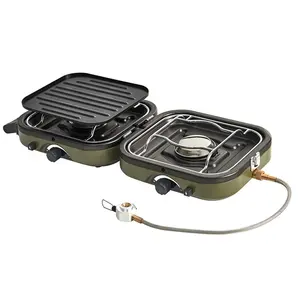 Naturehike multi fuel Camping Stove Portable Two burner Cookware Outdoor Picnic bbq Grill Foldable Gas Stove High Power Cooking