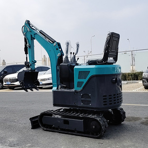 Mini excavadora tipo oruga de color azul con radio de giro corto para uso agrícola y doméstico - Product Image 4