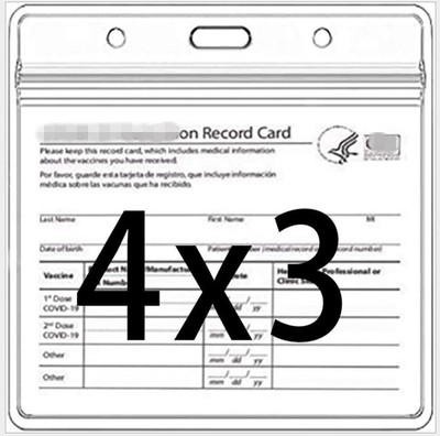 2021 Waterproof 4X3 Transparent Clear Medical Pvc Card Holders Ultra Pro ID Plastic Toploader Top Loaders 3x4 Card Holder