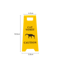 Décoration de bureau à domicile humoristique Funny Cat Vomit Attention Sign 3D Printed Cat Funny Prank Cat Dog Vomit Warning Signs
