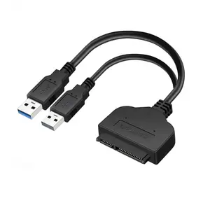 高质量USB 3.0至SATA 22针硬盘固态硬盘外部硬盘适配器电缆Sata至USB 2.5英寸转换器